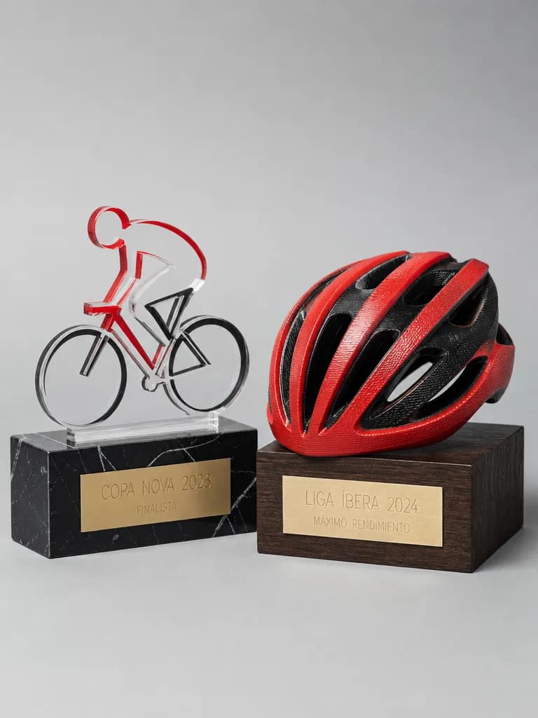 Trofeos de ciclismo personalizados