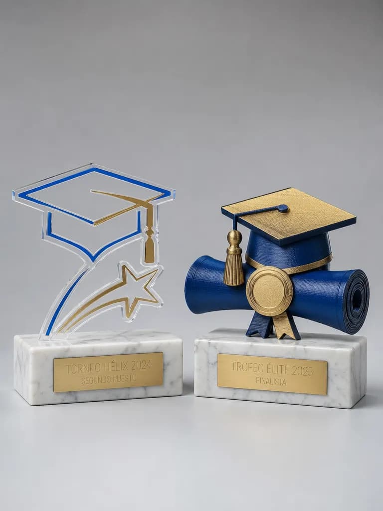 Trofeos de fin de curso personalizados