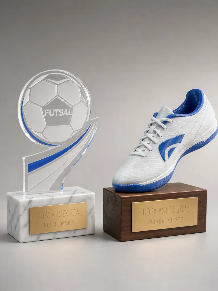 Trofeos de fútbol sala personalizados