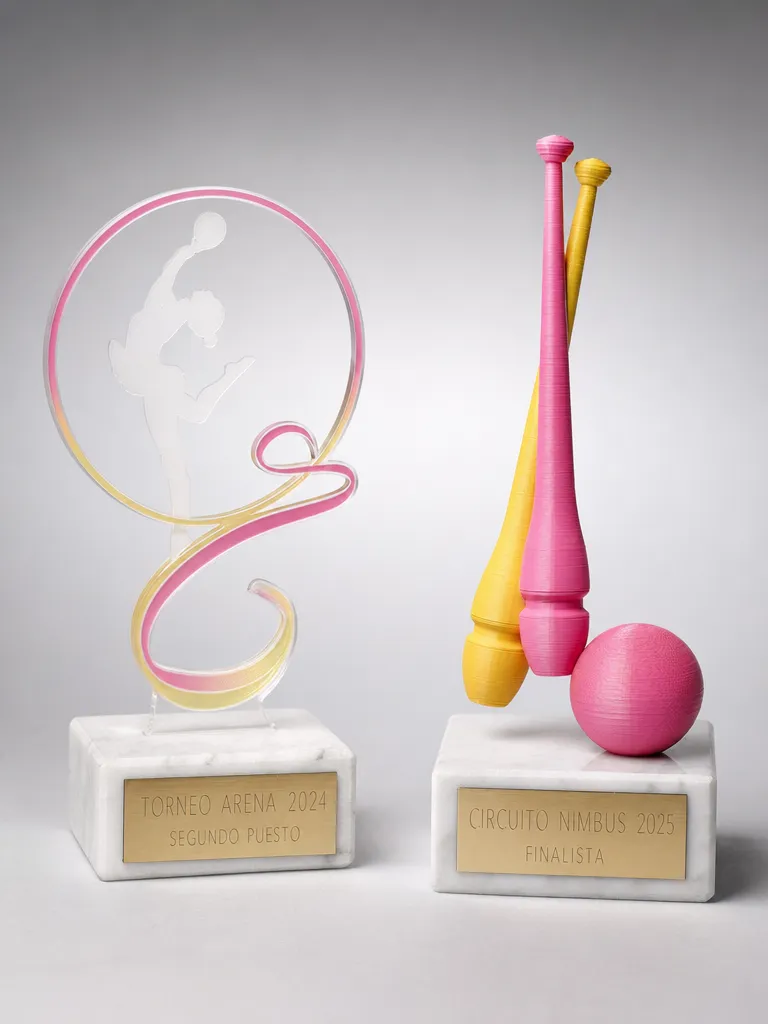 Custom rhythmic gymnastics trophies
