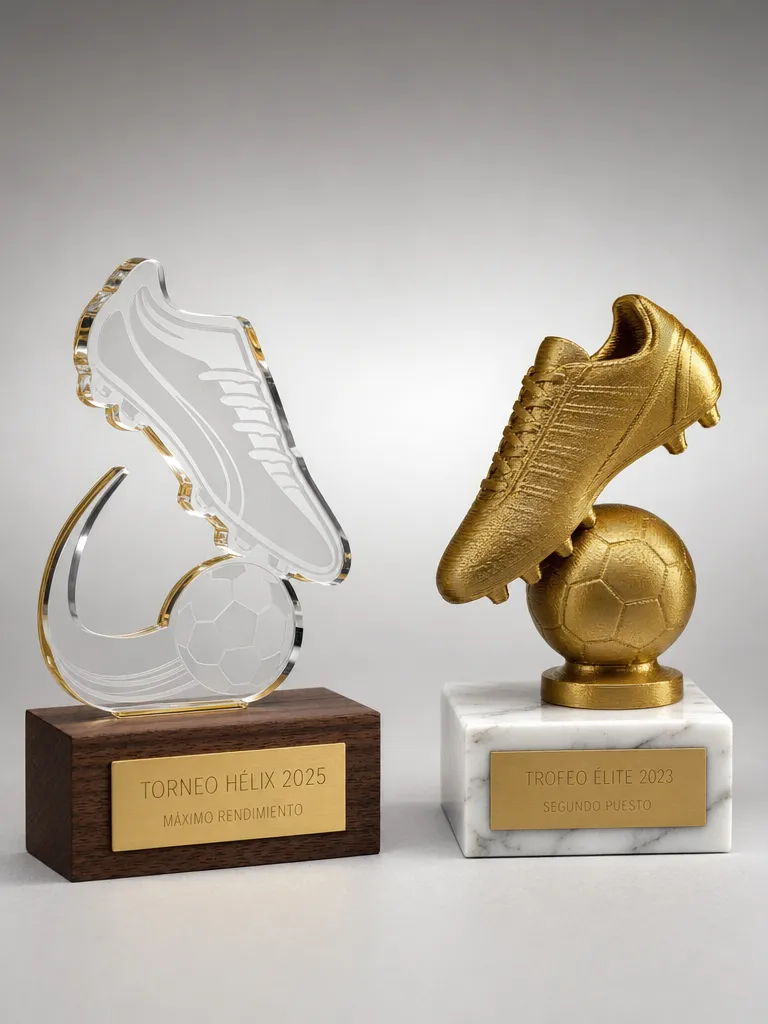 Trofeo goleador personalizado
