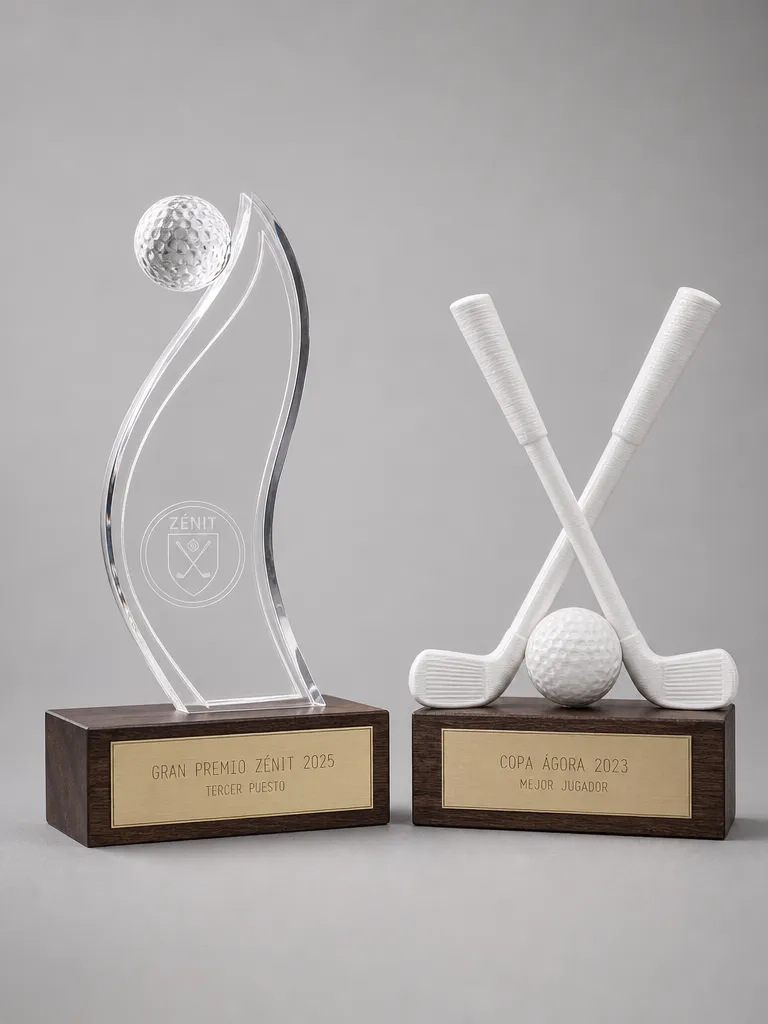 Trofeos de golf personalizados