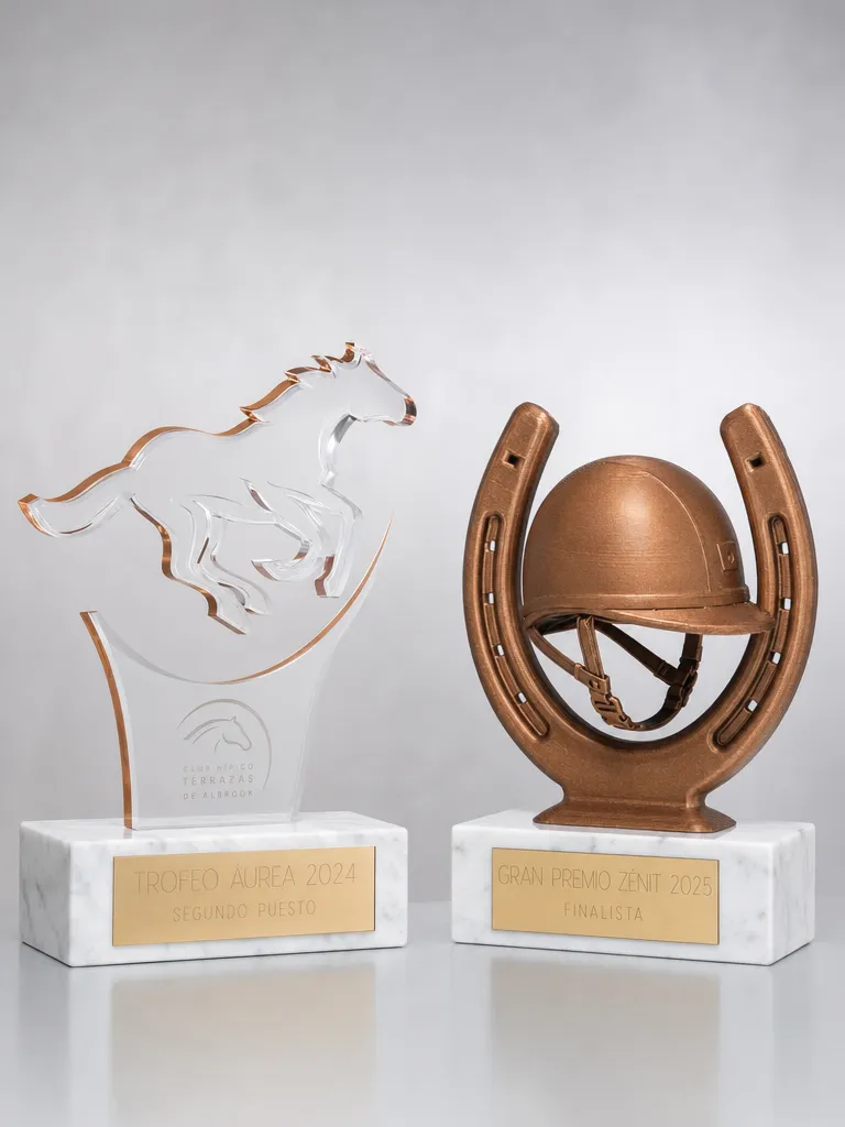 Custom equestrian trophies