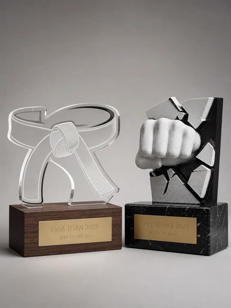 Custom karate trophies