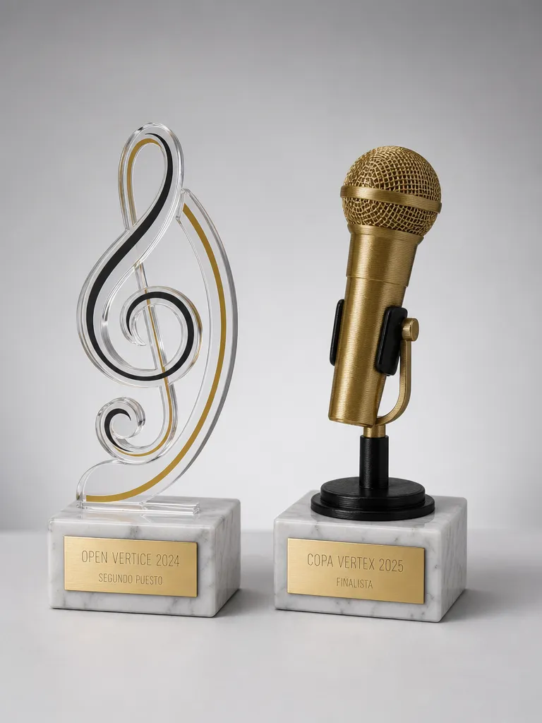 Trofeos de música personalizados