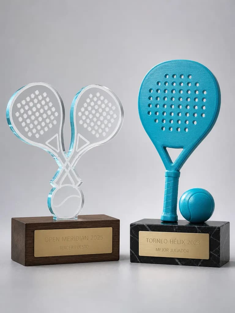 Custom padel trophies