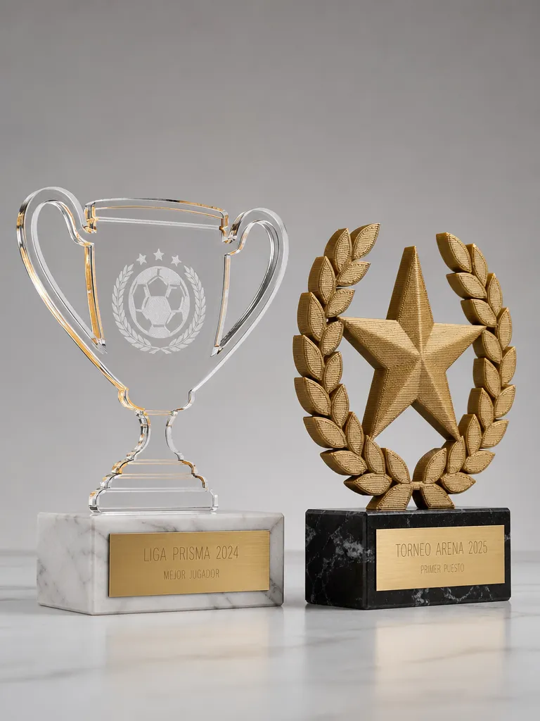 Trofeos de resina personalizados