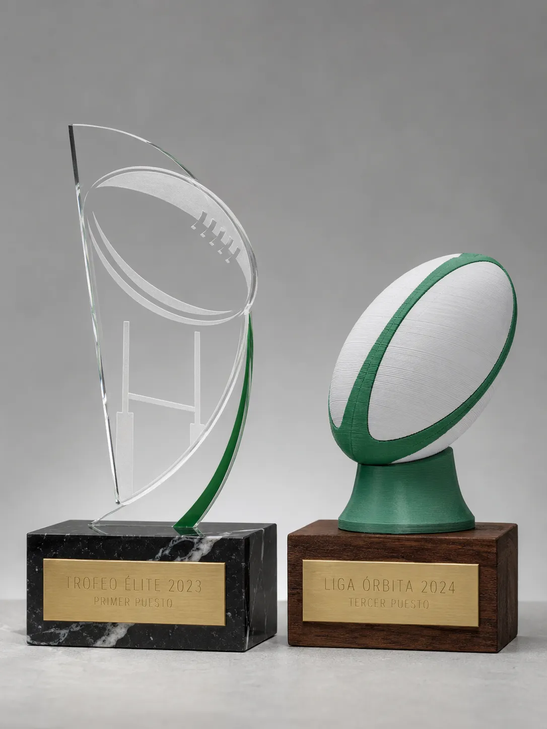 Custom rugby trophies