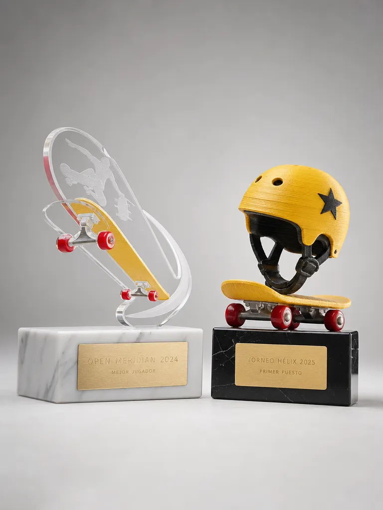 Trofeos de skate personalizados