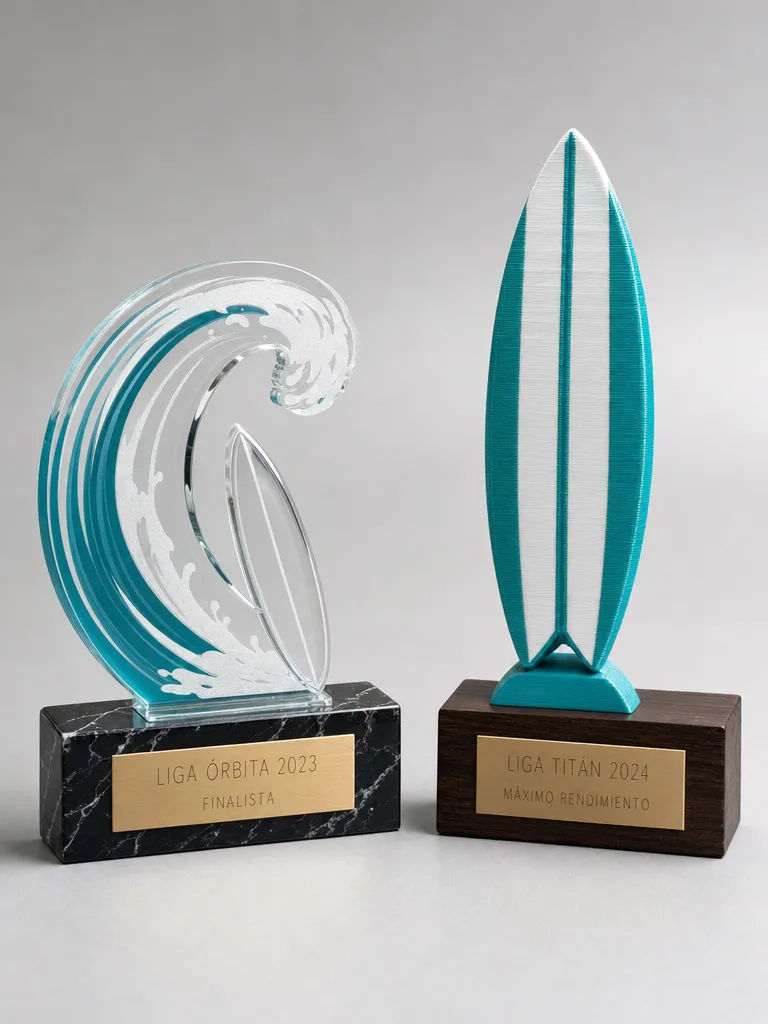 Trofeos de surf personalizados
