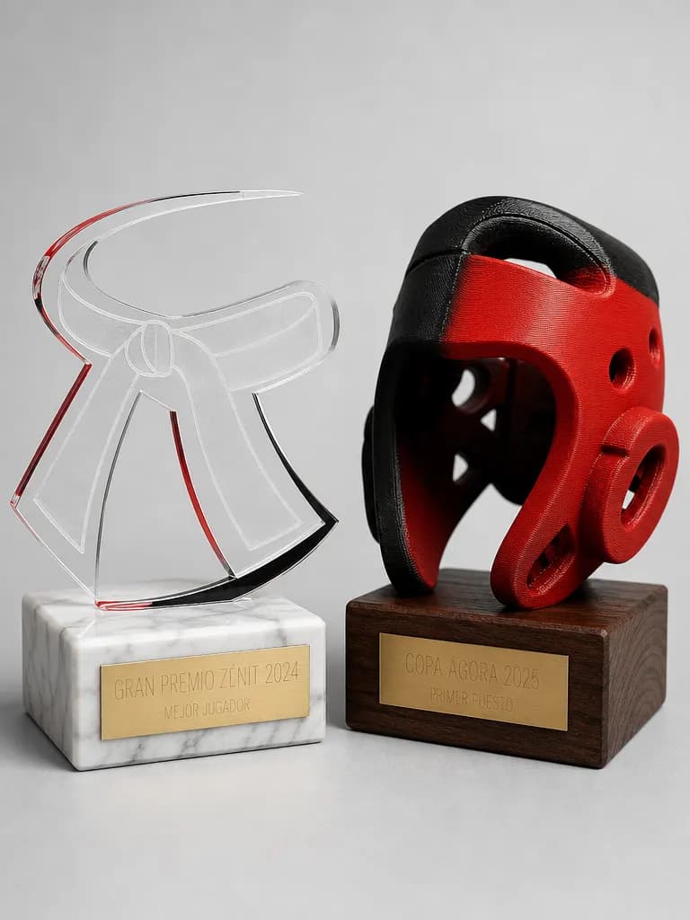 Trofeos de taekwondo personalizados