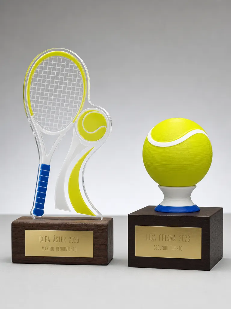 Trofeos de tenis personalizados