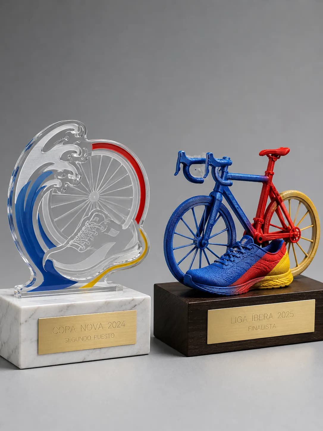 Trofeos de triatlón personalizados