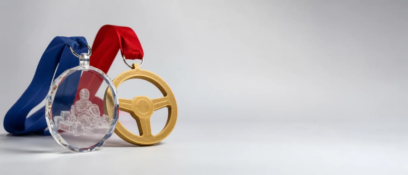 Custom motorsport medals
