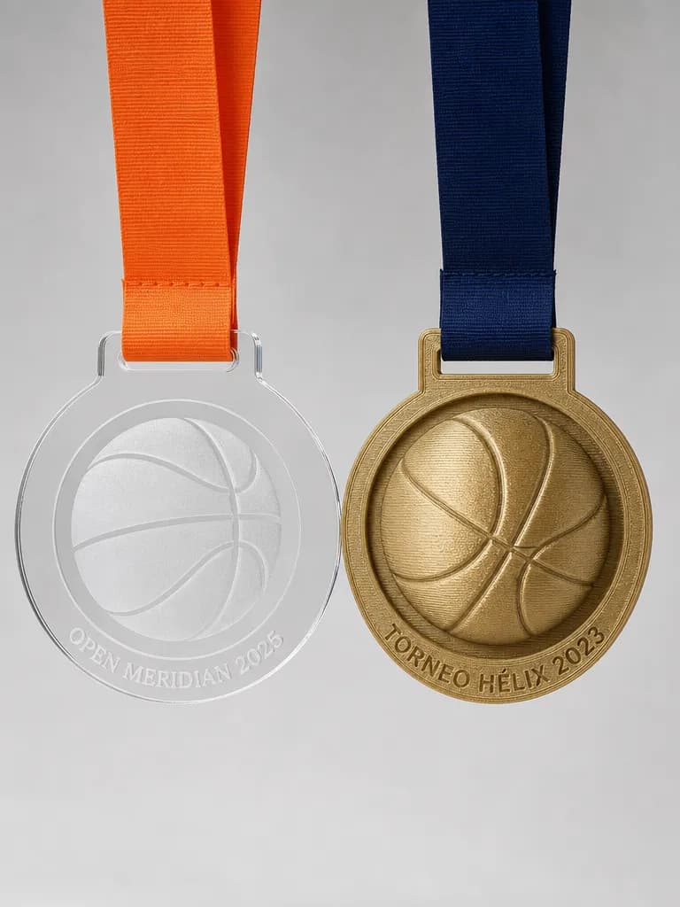 Medallas de baloncesto personalizadas