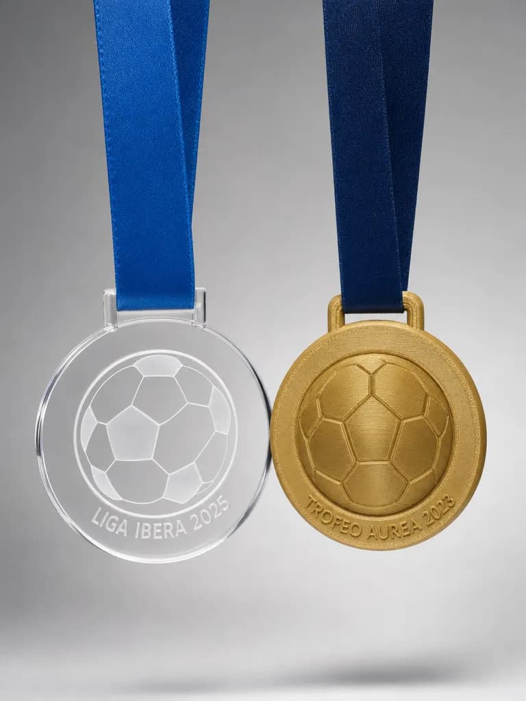 Medallas de fútbol sala personalizadas