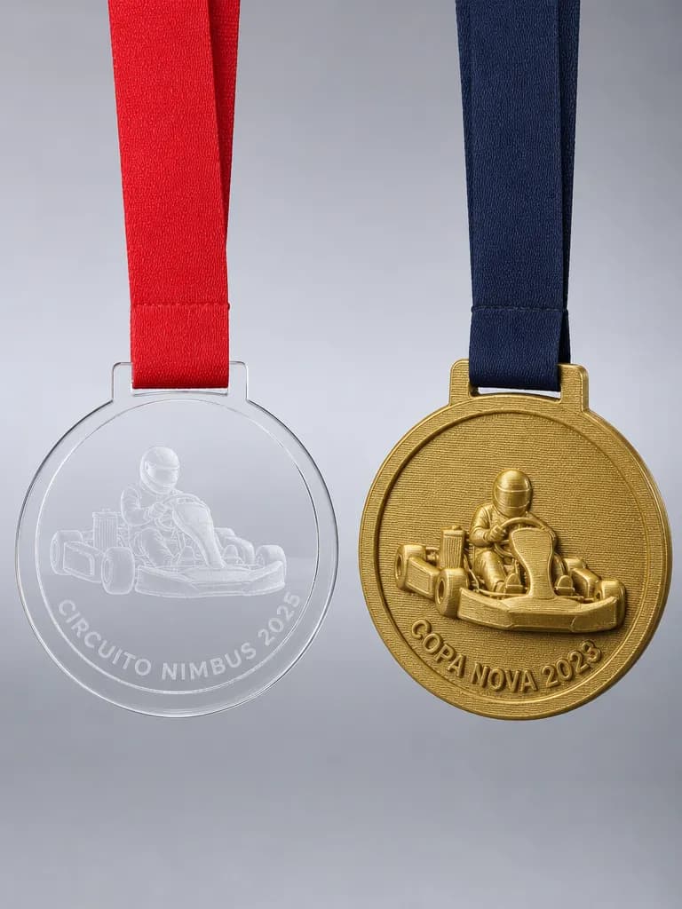 Medallas de karting personalizadas