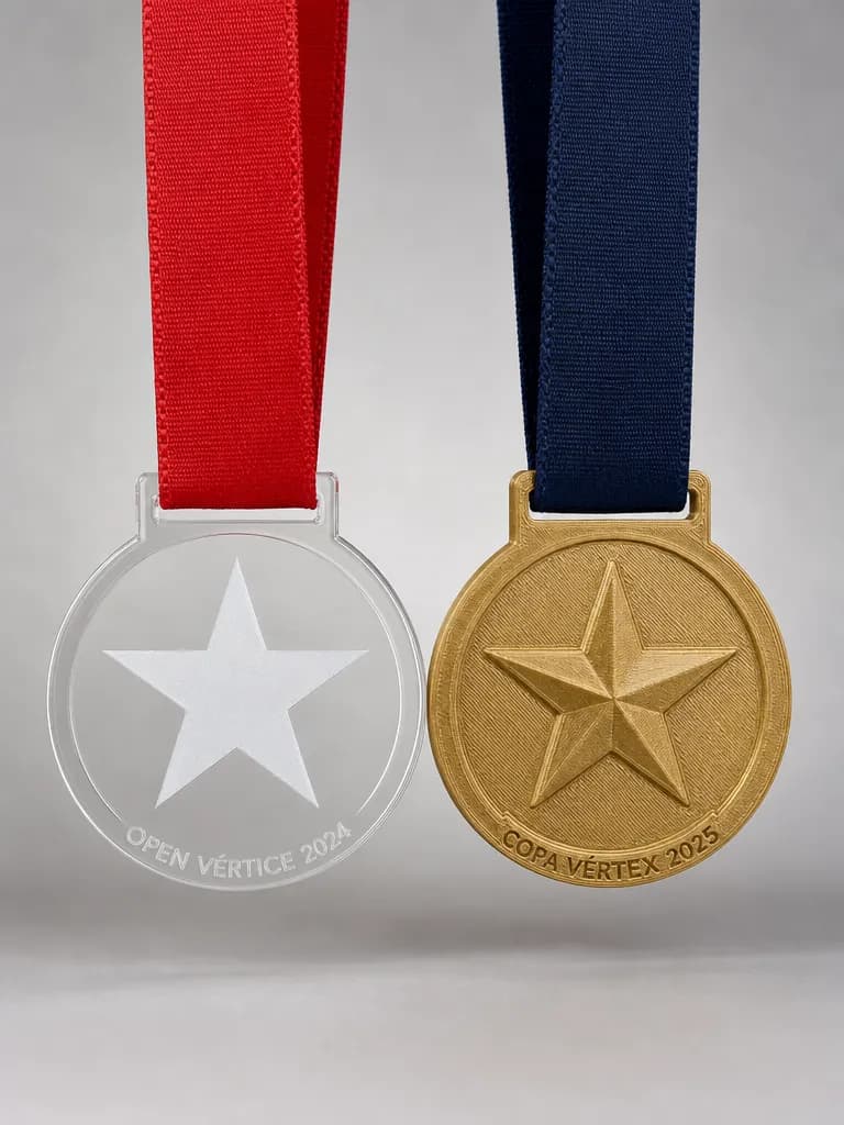 Medallas de oro, plata y bronce personalizadas