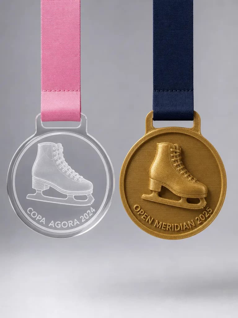 Medallas de patinaje personalizadas