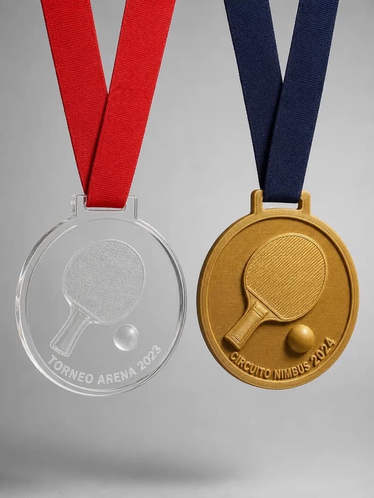 Custom table tennis medals