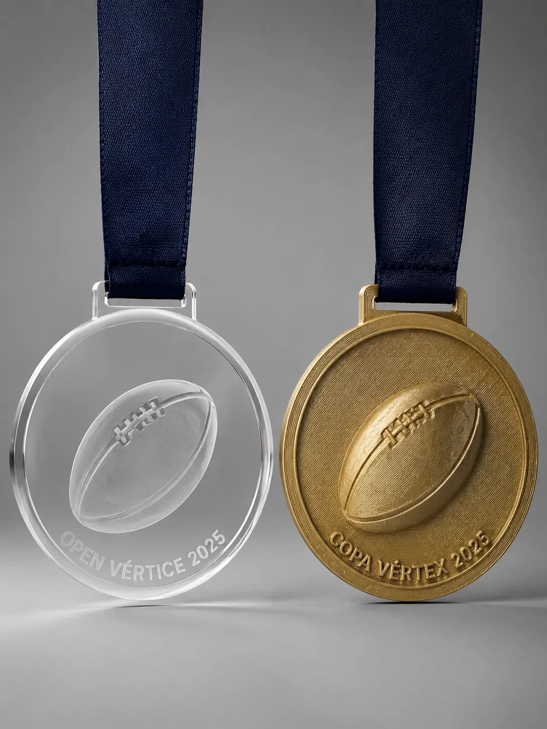Custom rugby medals